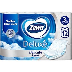 Hartie igienica ZEWA Deluxe Delicate Care, 3 straturi, 12 role