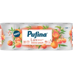 Hartie igienica PUFINA Intense Peach, 3 straturi, 10 role