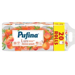 Hartie igienica PUFINA LUX Intense Peach, 3 straturi, 20 role