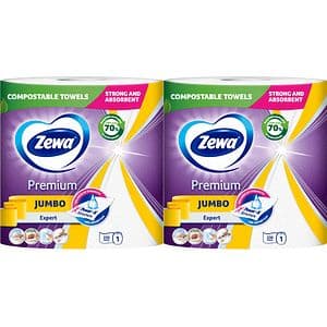 Prosoape de hartie ZEWA Jumbo, 3 straturi, 2 role, 460 foi