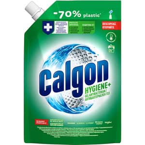 Rezerva solutie gel anticalcar cu rol antibacterian pentru masina de spalat CALGON Hygiene+, 1.2 l, 24 spalari