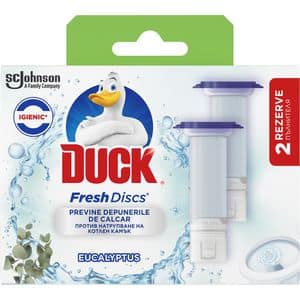 Rezerva odorizant toaleta DUCK Fresh Discs Eucalipt, 12 discuri