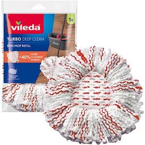 Rezerva mop VILEDA Turbo Deep Clean, microfibra, alb