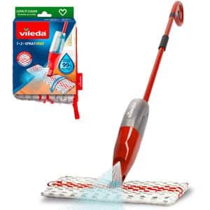 Mop plat VILEDA 1-2 Spray Max, rosu
