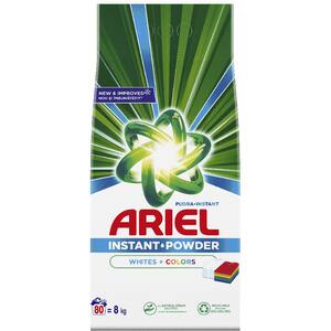 Detergent automat ARIEL Instant Powder Whites + Colors, 8 kg, 80 spalari