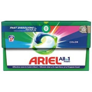 Detergent capsule ARIEL All in One PODS Color, 37 spalari
