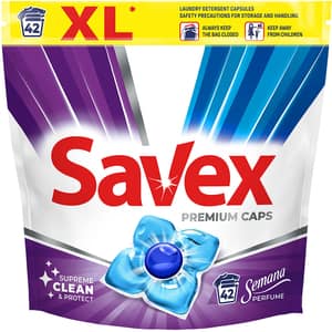 Detergent capsule SAVEX Premium Caps Semana Perfume, 42 spalari