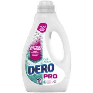 Detergent de rufe lichid DERO Pro Activ Gel, 0.9 l, 18 spalari