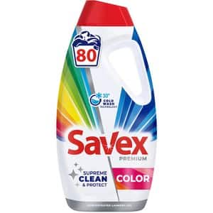Detergent lichid SAVEX Premium Color, 3.6 l, 80 spalari
