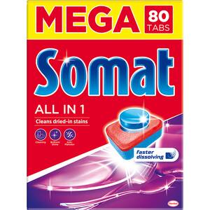 Detergent pentru masina de spalat vase SOMAT All In One, 80 tablete