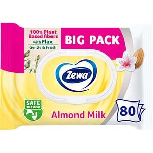 Hartie igienica umeda ZEWA Almond, 80 bucati