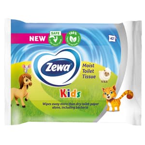 Hartie igienica umeda ZEWA Kids, 42 buc