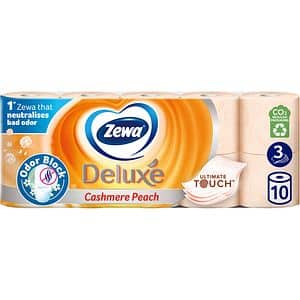 Hartie igienica ZEWA Deluxe Cashmere peach, 3 straturi, 10 role