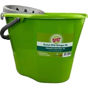 Galeata cu storcator SCOTCH-BRITE MMGA0400, 15 l, verde-gri