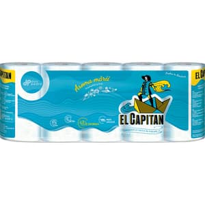 Hartie igienica EL CAPITAN Aroma marii, 2 straturi, 10 role
