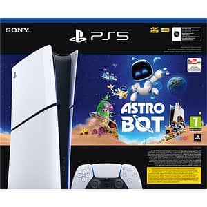 Consola PlayStation 5 Slim Digital Edition (PS5) 1TB, Astro Bot Bundle, White