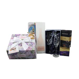 Cos cadou LUXURY BASKETS Champagne Rose 8CR