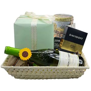 Cos cadou LUXURY BASKETS Large Pack Bianco 7LPB