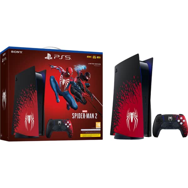 Or Paradox Conform Consola PlayStation 5 (PS5) 825GB, C-Chassis + Joc Disc Marvel's Spider-Man  2 Limited Edition
