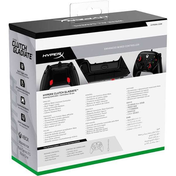 Controller HyperX Clutch Gladiate, Xbox/PC, negru