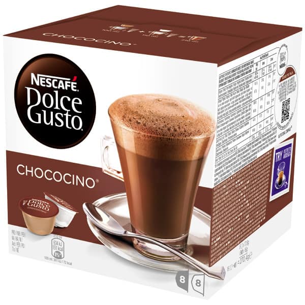 Capsule cafea NESCAFE Dolce Gusto Chococino, 8 capsule cafea + 8 capsule lapte, 256g