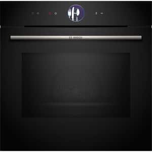 Cuptor incorporabil combi cu microunde BOSCH HMG7764B1, Autocuratare pirolitica, 67 l, negru