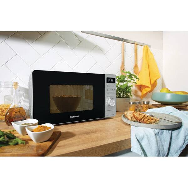 Cuptor microunde GORENJE MO20A3X, 20l, 800W, argintiu
