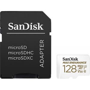 Card de memorie SANDISK Max Endurance, microSDXC, 128GB, 100MB/s, clasa 10/U3/V30, UHS-I, adaptor