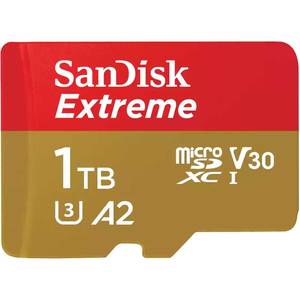 Card de memorie SANDISK Extreme microSDXC UHS-I, 1TB, 190MB/s, C10, U3, V30, A2, adaptor