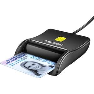 Cititor carti de identitate AXAGON Smart Card CRE-SM3N, USB 2.0, ATM/CAC/ID/IC/SIS, negru