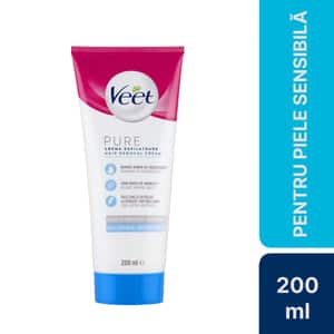 Crema depilatoare VEET Pure pentru piele sensibila, 200ml