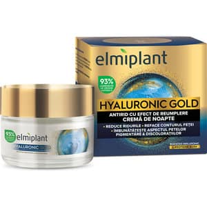 Crema de noapte ELMIPLANT Hyaluronic Gold, 50ml