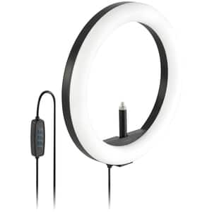 Lampa circulara Ring Light KENSINGTON L1000, USB, 930lm, negru