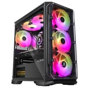 Carcasa PC SEGOTEP LUX S, USB 3.0, Fara sursa, Iluminare RGB, negru