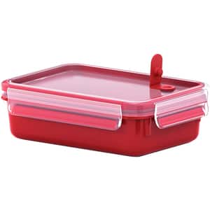 Caserola TEFAL Clip&Micro K3102212, 1l, plastic, rosu