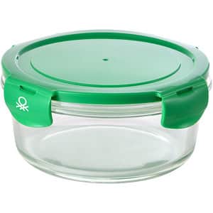 Caserola rotunda BENETTON BE-0378-GR, 0.84l, sticla, verde