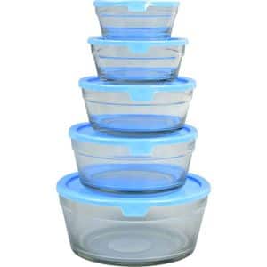 Set caserole MYRIA MC4048, 5 piese, sticla, transparent