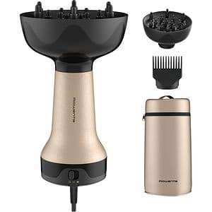 Uscator de par ROWENTA Curl Harmony 3 in 1 CV7D30E0, 700W, 2 viteze, 2 trepte temperatura, auriu