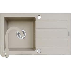 Pachet chiuveta PYRAMIS Altexia Joy 76, 1 cuva, picurator reversibil, compozit granit + baterie, bej