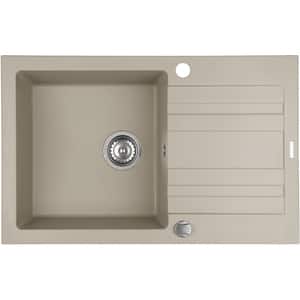 Chiuveta bucatarie PYRAMIS Altexia Buster 79, 1 cuva, picurator reversibil, compozit granit, bej