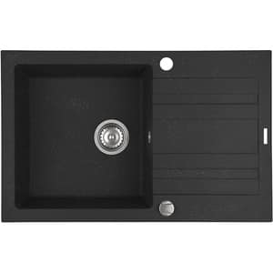 Chiuveta bucatarie PYRAMIS Altexia Buster 79, 1 cuva, picurator reversibil, compozit granit, negru