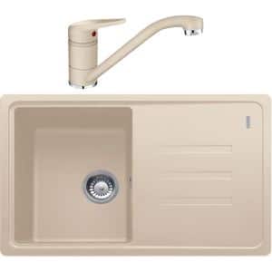 Pachet chiuveta FRANKE BSG 611-78, 1 cuva, picurator reversibil, compozit granit + baterie Novara Plus, avena