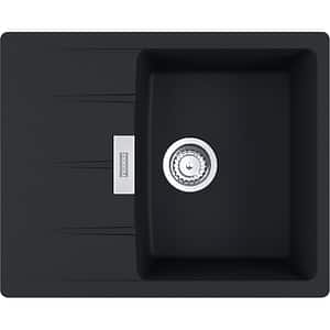 Chiuveta bucatarie FRANKE Centro CNG 611-62, 1 cuva, picurator reversibil, granit, negru mat