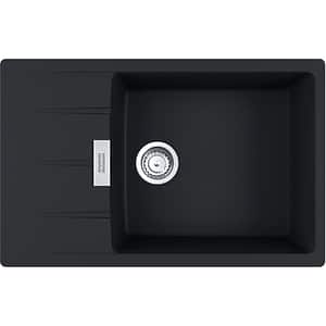 Chiuveta bucatarie FRANKE Centro CNG 611-78, 1 cuva, picurator reversibil, granit, negru mat