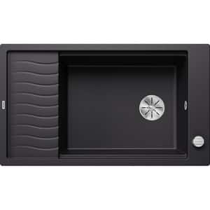 Chiuveta bucatarie BLANCO Elon XL 8 S, 1 cuva, picurator reversibil, compozit granit, negru