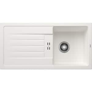 Chiuveta bucatarie BLANCO Favum 45 S, 1 cuva, picurator reversibil, compozit granit, alb