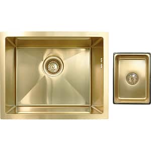Pachet chiuveta bucatarie SANDONNA HD5040, 1 cuva, inox + picurator, auriu