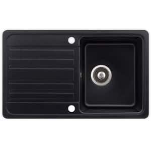 Chiuveta bucatarie EVIDO Home 45 S, 1 cuva, picurator reversibil, compozit granit, antracit
