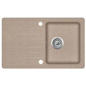 Chiuveta bucatarie EVIDO Home 45 S, 1 cuva, picurator reversibil, compozit granit, avena