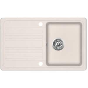 Chiuveta bucatarie EVIDO Home 45 S, 1 cuva, picurator reversibil, compozit granit, bej